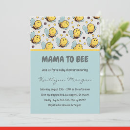 ミツバチ ベビーシャワー 招待状 Mama to bee マルハナバチ