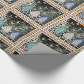 ミツバチ、ミツバチの巣箱、中世の養蜂家 ラッピングペーパー (角)