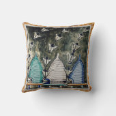 ミツバチ、ミツバチ巣中世の養蜂家 クッション (裏面)