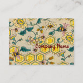 ミツバチ、ミツバチ櫛、春の花養蜂家 名刺 (裏面)