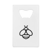 ミツバチ（昆虫）マルハナバチかわいい昆虫 クレジットカード栓抜き (裏面)