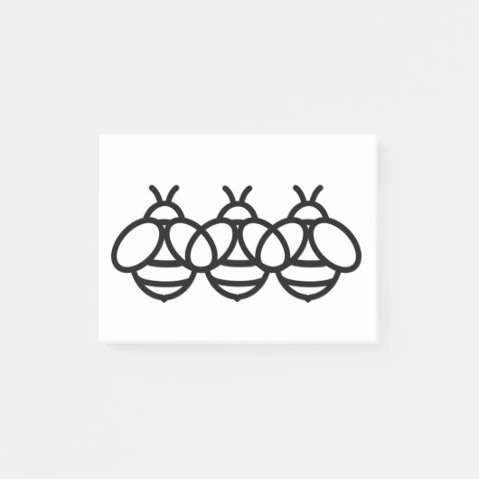 ミツバチ（昆虫）マルハナバチかわいい昆虫 ポストイット (正面)