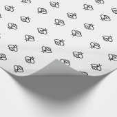 ミツバチ（昆虫）マルハナバチ模様 ラッピングペーパー (角)