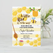 ミツバチ、蜂蜜ハチ、蜂蜜コーム、赤ちゃんシャワー 招待状 (スタンド正面)