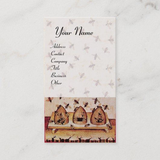 ミツバチ，養蜂家，養蜂家 名刺 (正面)