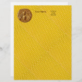 ミツバチ，養蜂 レターヘッド (正面/裏面)