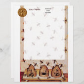 ミツバチ,養蜂 レターヘッド (正面/裏面)