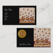 ミツバチ，養蜂 名刺 (正面/裏面)