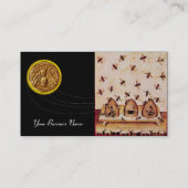 ミツバチ，養蜂 名刺 (裏面)