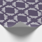 ミテオライトパープル&クラフツ蝶 ラッピングペーパー (角)