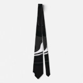 ミデアス|白と黒のグレーのワッキーマーブレッド(白絵を描) ネクタイ (正面)
