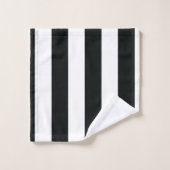 ミデアス |白黒ワイドストライプ バスタオルセット (ウォッシュタオル)