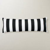 ミデアス |黒と白の太いストライプ ボディピロー (裏面)