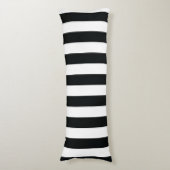 ミデアス |黒と白の太いストライプ ボディピロー (正面縦)