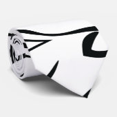 ミデアス |黒と白の細い色彩の鮮やか線 ネクタイ (ロール)