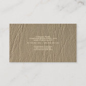 ミディアムキャメルタフェイクウペレザーミニマル 名刺 (裏面)