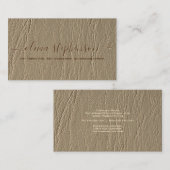 ミディアムキャメルタフェイクウペレザーミニマル 名刺 (正面/裏面)