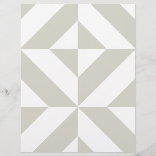 ミディアムグレージオメトリックデコスクラップブック紙 (正面)