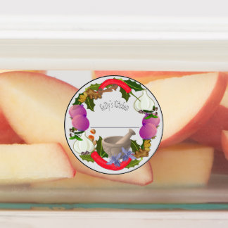 ミディアムサークル防水ラベル（野菜付き） ラベル