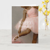 ミディアムスキンバレリーナ誕生日 カード (黄色い花)