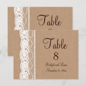 ミディアムバーラップ&ヴィンテージレーステーブル番号 ポストカード (正面/裏面)