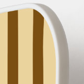 ミディアムブラウンストライプボールパドル ピックルボールラケット (左詳細)