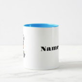 ミディアムブラウンヘアメンテニスプレーヤーマグ マグカップ (中央)