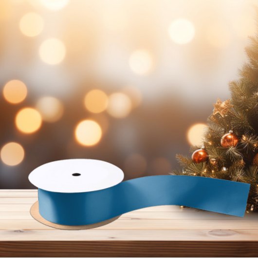 ミディアムブルーサテンリボン サテンリボン