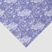 ミディアムブルーラビットバニーバードフローラChinoiserie 薄葉紙 (詳細)