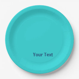 ミディアム・ターコイズ 単色 ペーパープレート