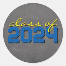 ミディアム ブルー イエロー チョークボード 卒業 シール