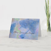 ミディアム ブルー ツリー 感謝カード (裏面)