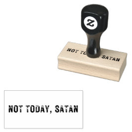 ミディアムNOT TODAY、サタンゴム印 ラバースタンプ