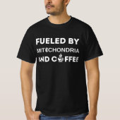 ミトコンドリアとコーヒーシャツで浮かび上がおもしろいった Tシャツ (正面)