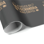 ミトコンドリアとコーヒー愛好者によって支えられる生物学 ラッピングペーパー (ロールコーナー)