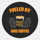 ミトコンドリアとコーヒー生物学者のミトックによって燃料を供給される ラウンドシール (正面)