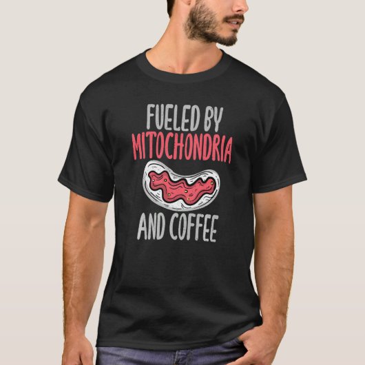 ミトコンドリアとコーヒー科学の先生 Tシャツ (正面)