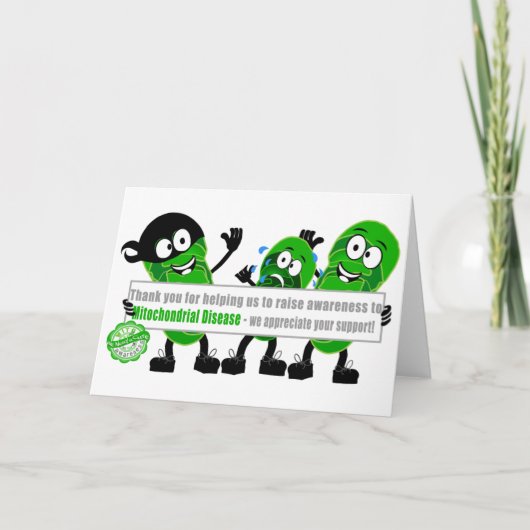 ミトコンドリアの病気のサポートをありがとう カード (正面)