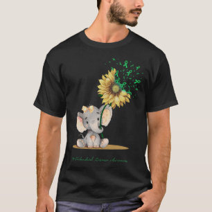 ミトコンドリア病認識度かわいい象の太陽 Tシャツ