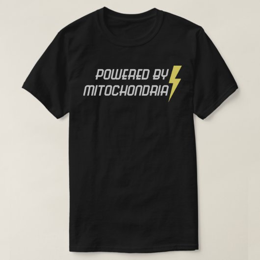 ミトコンドリア科学におもしろいよる Tシャツ (デザイン正面)
