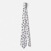 ミトコンドリア – 黒オン白 ネクタイ (正面)