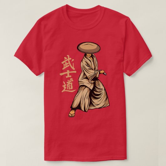 ミトス武士道日本の浪人侍(2) Tシャツ (デザイン正面)