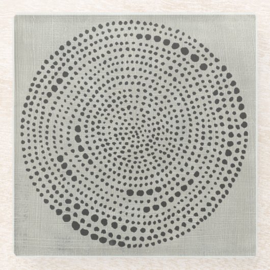 ミトス – 円 ガラスコースター (正面)