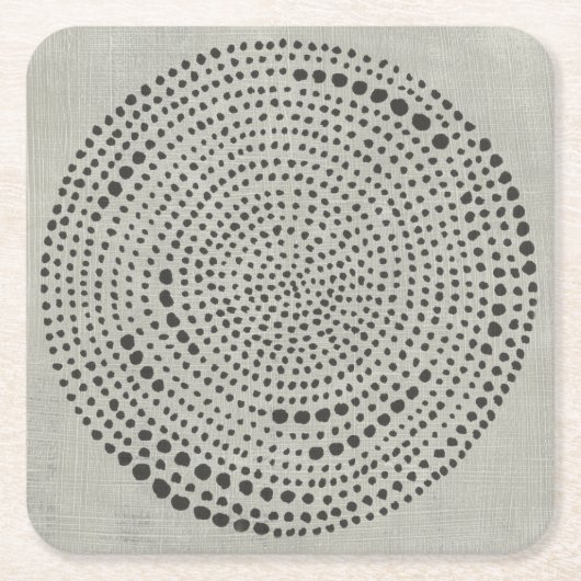 ミトス – 円 スクエアペーパーコースター (正面)