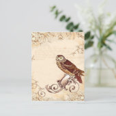 ミトルブラウンフクロウ ポストカード (スタンド正面)