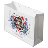 ミトンとココアのあたたかな冬の願い ホリデー ラージペーパーバッグ (正面アングル)