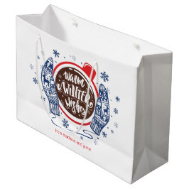 ミトンとココアのあたたかな冬の願い ホリデー ラージペーパーバッグ