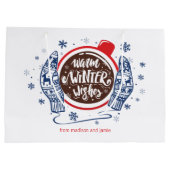 ミトンとココアのあたたかな冬の願い ホリデー ラージペーパーバッグ (裏面)