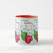 ミトンとメリークリスマスの子猫 マグカップ (中央)