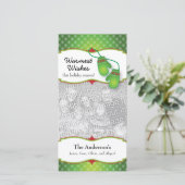 ミトンのクリスマスの写真カードとの最も暖かい願い シーズンカード (スタンド正面)